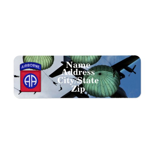 82nd ABN Airborne Division address label (Voorkant)