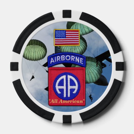 82nd Airborne All American Fort Bragg Poker Chips (Voorkant)