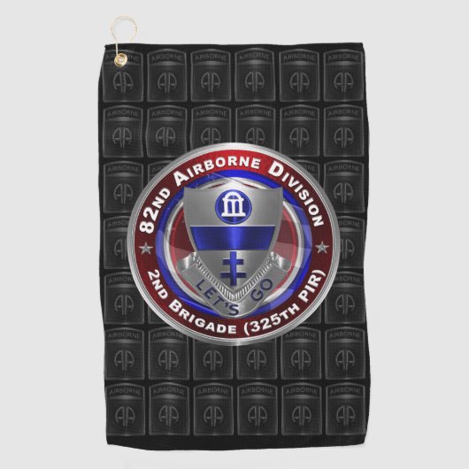 82nd Airborne Divisie 2e Brigade 325th PIR Golfhanddoek (Voorkant)