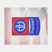 82nd Airborne Divisie Fleece Deken (Voorkant (Horizontaal))