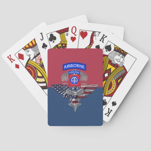 82nd Airborne Divisie Pokerkaarten (Achterkant)