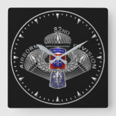 82nd Airborne Divisie Vierkante Klok (Voorkant)