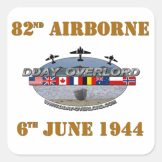 82nd Airborne Division 6th June 1944 Vierkante Sticker