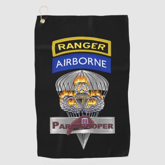 82nd Airborne Division Airborne Ranger Golfhanddoek (Voorkant)