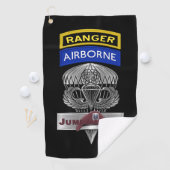 82nd Airborne Division Airborne Ranger Jumpmaster Golfhanddoek (Insitu)