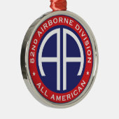 82nd Airborne Division All American Casual Patch Metalen Ornament (Rechts)