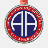 82nd Airborne Division All American Casual Patch Metalen Ornament (Voorkant)