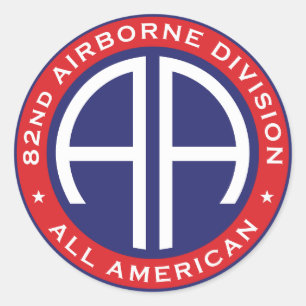 82nd Airborne Division All American Casual Patch Ronde Sticker