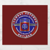 82nd Airborne Division Gepensioneerd Bier Etiket (Enkel label)