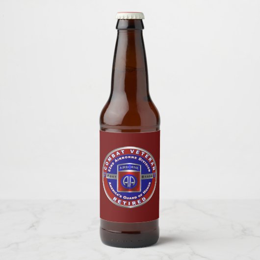 82nd Airborne Division Gepensioneerd Bier Etiket (Voorkant)