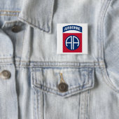 82nd Airborne Division Insigne Militaire Veteraan Vierkante Button 5,1 Cm (In situ)
