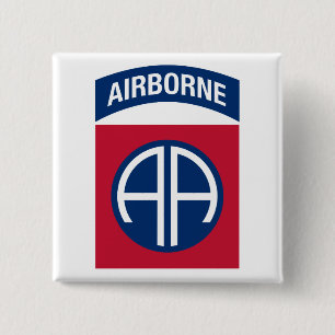 82nd Airborne Division Insigne Militaire Veteraan Vierkante Button 5,1 Cm
