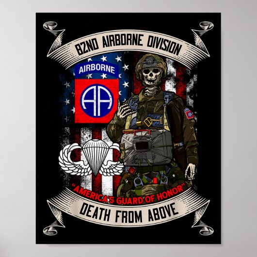 82nd Airborne Division Paratrooper Fort Bragg Spro Poster (Voorkant)