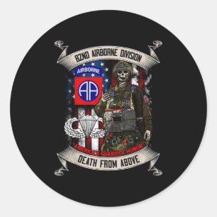 82nd Airborne Division Paratrooper Fort Bragg Spro Ronde Sticker