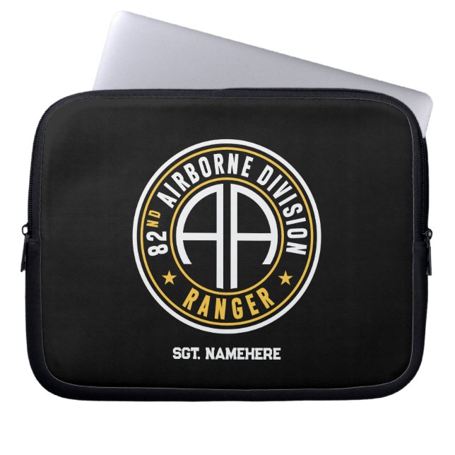82nd Airborne Division "Ranger" Status Aangepast Laptop Sleeve (Voorkant)