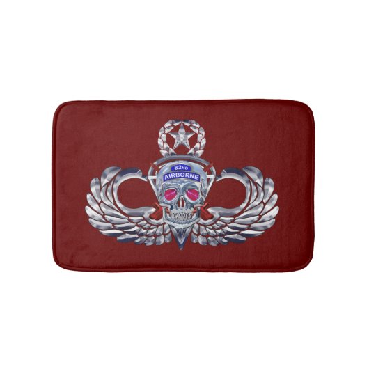82nd Airborne Division "Silver Skull" Maroon Badmat (Voorkant)
