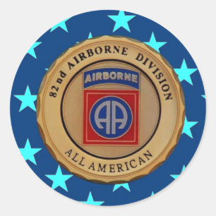 82ND AIRBORNE DIVISION "USARMYFANMERCH" "U.S. Arm Ronde Sticker