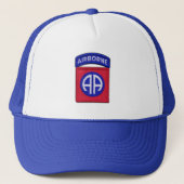 82nd Airborne Division Veterans Patch Hat. Trucker Pet (Voorkant)