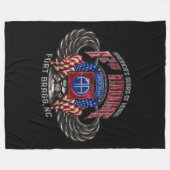 82nd Airborne Fort Bragg Black Fleece Deken (Voorkant (Horizontaal))