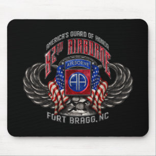 82nd Airborne Fort Bragg Black Mousepad Muismat