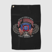82nd Airborne Fort Bragg Golfhanddoek (Voorkant)