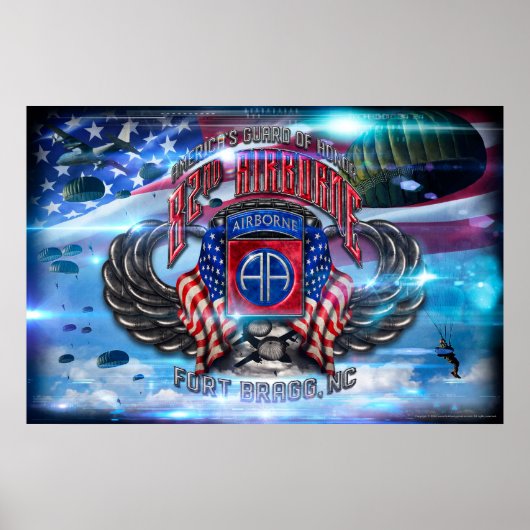 82nd Airborne Fort Bragg Poster (Voorkant)