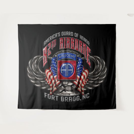 82nd Airborne Fort Bragg Wandkleed (Voorkant (horizontaal))