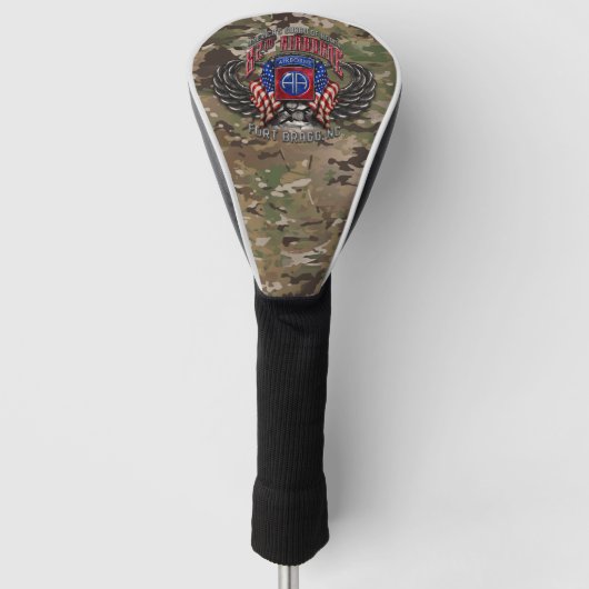 82nd Airborne Ft. Bragg Camo Golfheadcover (Voorkant)