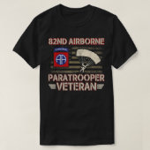 82nd Airborne Paratrooper Veteran Flag Tshirt, Vet T-shirt (Design voorkant)