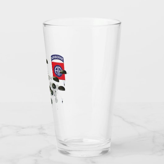 82nd Airborne Springende Parachutisten Glas (Links)
