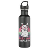 82nd Birthday Llamazing Llama 82 Year Old Birthday Waterfles (Voorkant)