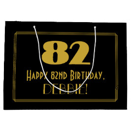 82ste verjaardag — Art Deco geïnspireerde look "82 Groot Cadeauzakje