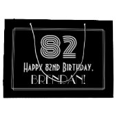 82ste verjaardag — Art Deco geïnspireerde look "82 Groot Cadeauzakje (Achterkant)