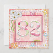 82ste verjaardag scrapbooking stijl kaart (Voorkant)