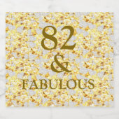 82ste verjaardag  sparkling wijnetiket (Enkel label)