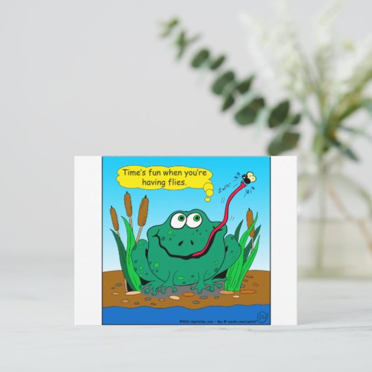 833 vliegende cartoon briefkaart (Staand voorkant)