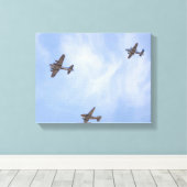 8355- Tweede Wereldoorlog vliegtuigen Canvas Afdruk (Insitu (Houten vloer))