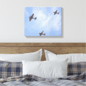 8355- Tweede Wereldoorlog vliegtuigen Canvas Afdruk (Insitu (Slaapkamer))