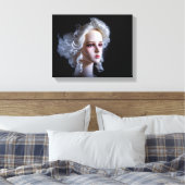 8370-Koloniale Dame met Tricorn Pet Canvas Afdruk (Insitu (Slaapkamer))