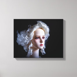 8370-Koloniale Dame met Tricorn Pet Canvas Afdruk