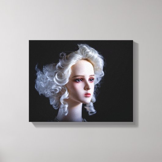 8370-Koloniale Dame met Tricorn Pet Canvas Afdruk (Voorkant)