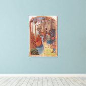 8378 Velin 745 f.1 Knight on horseback, c.1350's Canvas Afdruk (Insitu (Houten vloer))