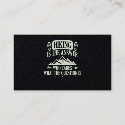 83.Hiking is het antwoord dat ervoor zorgt wat Visitekaartje (Voorkant)