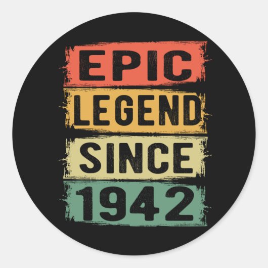 83 jaar oud Bday 1942 Epic Legend 83ste verjaardag Ronde Sticker (Voorkant)