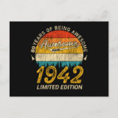 83 Jaar Oud Retro Awesome 83e Verjaardagscadeau Briefkaart (Voorkant)