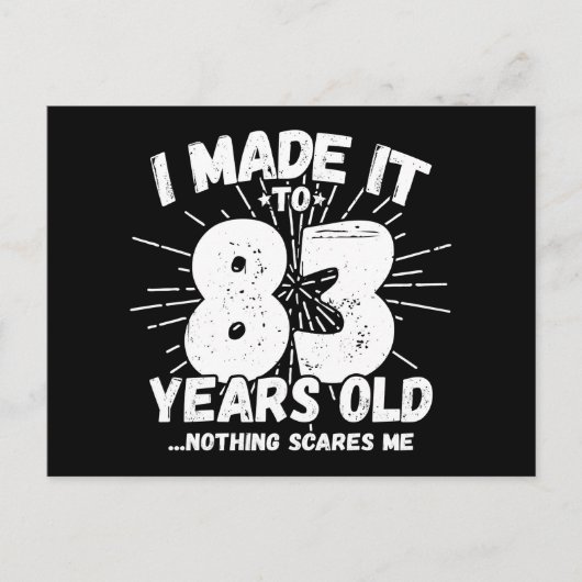 83 Jaar Oud Sarcastisch Meme Grappig 83e Verjaarda Briefkaart (Voorkant)