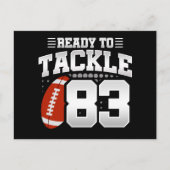 83 Jaar Oude Tackle Voetbal Feestje 83ste Verjaard Briefkaart (Voorkant)