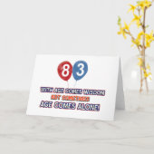 83 jaar oude wijsheid verjaardag design kaart (Gele Bloem)