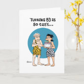 83 jaar worden Groet Kaart (Gele Bloem)