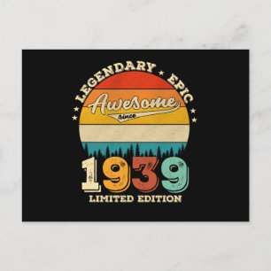 83-jarige geweldig sinds 1939 83e verjaardagscadea briefkaart